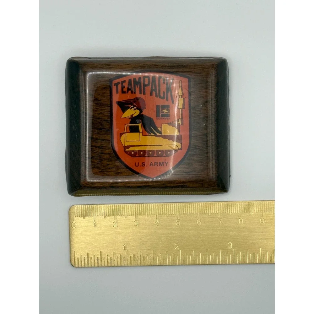 Vintage U.S. Army Teampack Belt Buckle 3.25